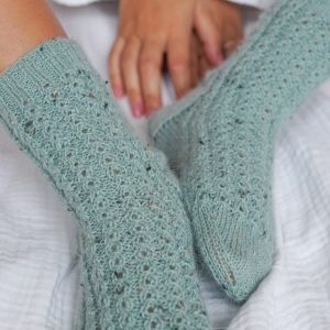Socken stricken Anleitung Kaffeebohnenmuster