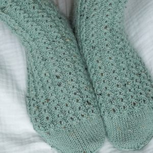 Socken stricken Anleitung Kaffeebohnenmuster