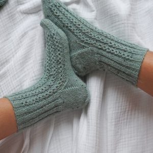 Socken stricken Anleitung Kaffeebohnenmuster
