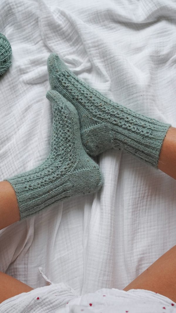 Socken stricken Anleitung Kaffeebohnenmuster