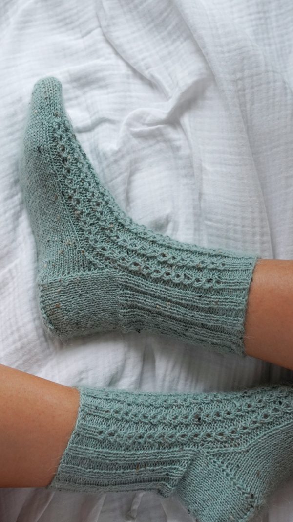 Socken stricken Anleitung Kaffeebohnenmuster