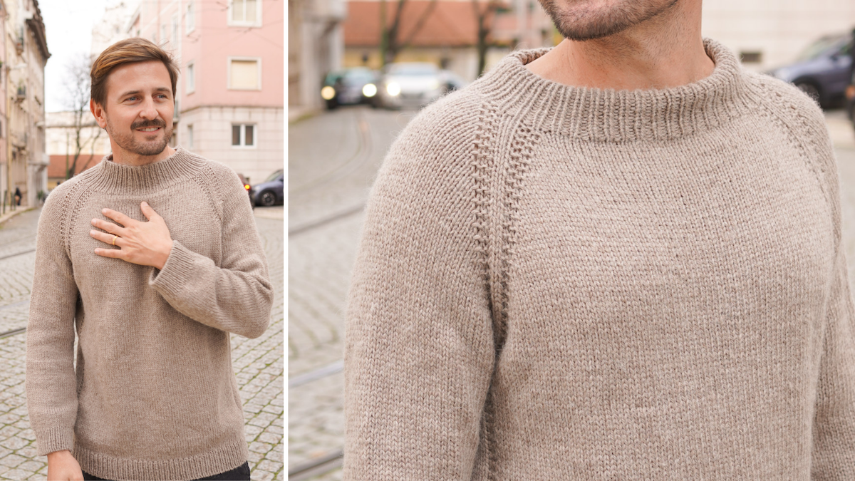 Raglan Pullover stricken – moderne Herren Anleitung