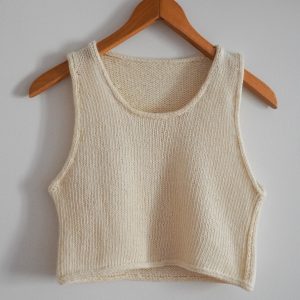 Tanktop stricken Anleitung Top Sritahnu Vorderansicht