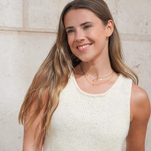 Tanktop stricken Anleitung Top Sritahnu Vorderansicht