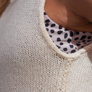 Tanktop stricken mit Fakenaht Detailaufnahme