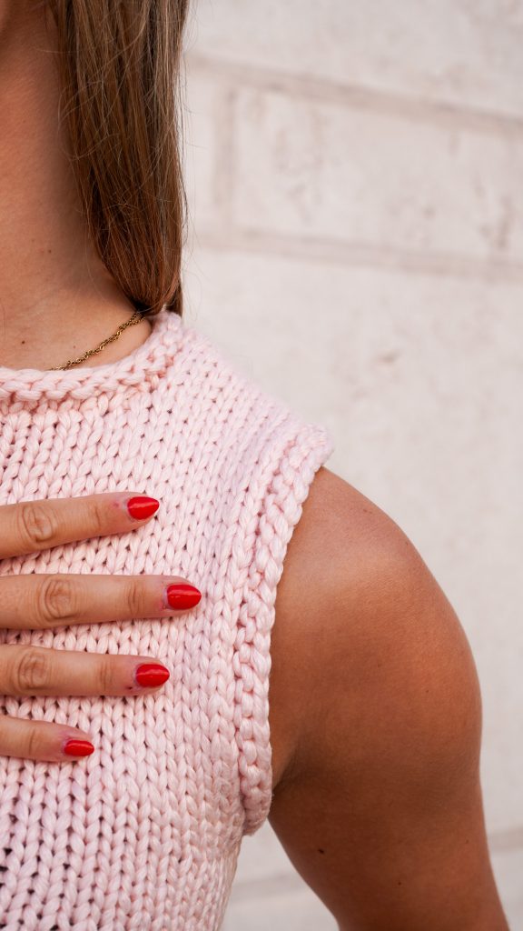 einfachstes Top der Welt stricken Schulternaht