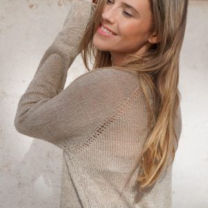 Leichter Damenpullover stricken aus Linen Bloom von Pascuali